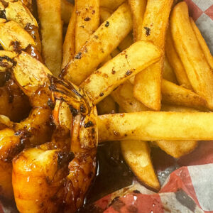 Mike's Hot Honey Shrimp (6 Pc) w/ Fries